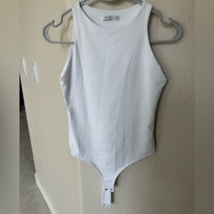 White high neck bodysuit SMALL